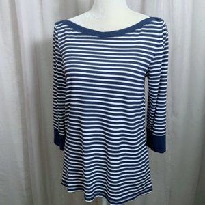 Akemi and Kin Striped Top Nautical Vibes Size L